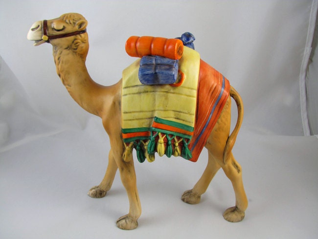 Vintage 1960 porcelain ceramic Hummel Goebel West German nativity creche large standing camel figurine