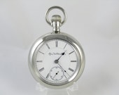 Mans 1897 Victorian Elgin Grade 181 pocket watch 21 jewel railroad 18 size nickle case