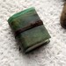 Green Thumb - Miniature Handbound Leather Journal, Emerald Green Leather, Tea Stained Pages, OOAK