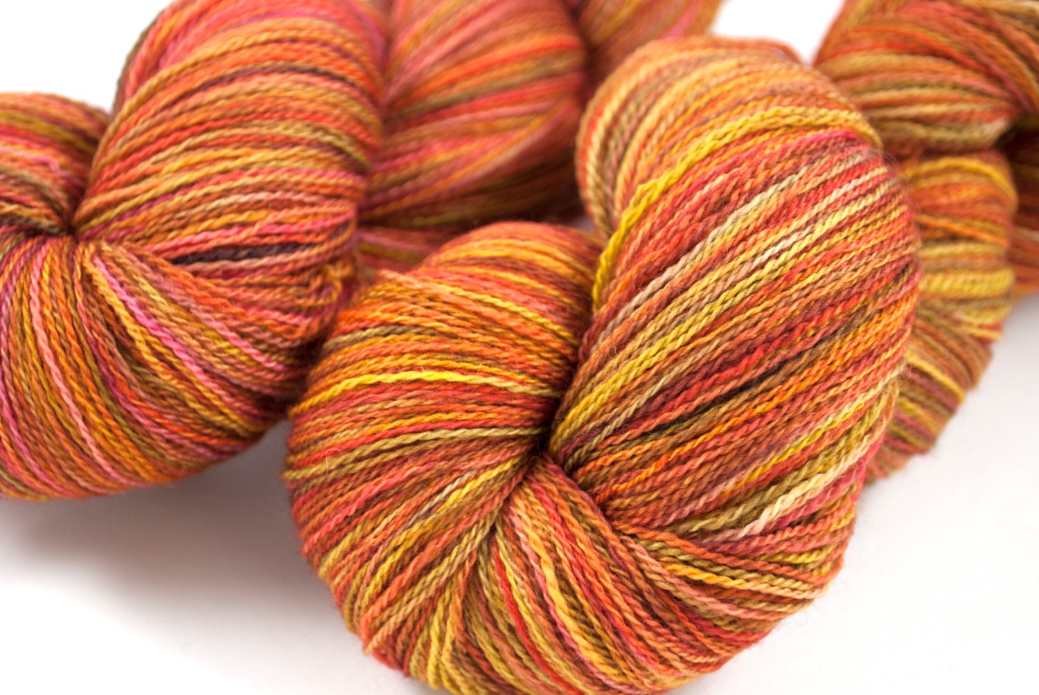 Merino Lace "Rustic" Rust, Red, Green