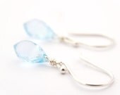Blue Topaz Earrings sky blue gemstones silver earrings december birthstone jewelry gifts for her spring wedding australia