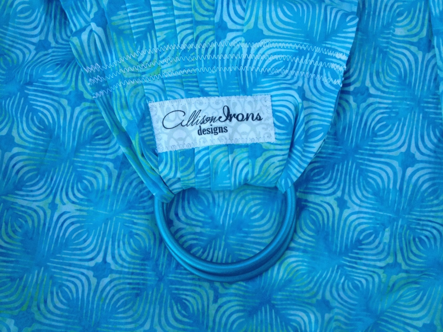 Blue Patterned Ring Sling with Blue Rings