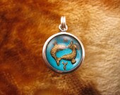 Charm - Sterling Silver - Pisces Fish - Bubble Charm - Astrology Sign - Zodiac Jewelry -The Fishes Sympathy - Horoscope Charm