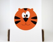 Sample Sale, Discount, Spring Sale, Orange Tiger Wall Art Print, Kids Poster, Childrens Print, Wild Animal