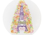 Embroidery Pattern Paris Spring - Eiffel Tower - PDF