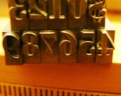 vintage letterpress ... PRINTERS TYPEFACE NUMERIC 0 to 9 plus 1 Grp B 2 is 11 pce