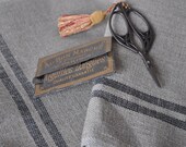 French Linen -  Black Stripe