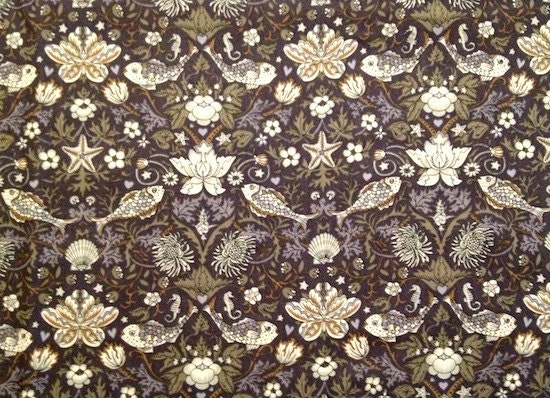 akinobu - tsumori chisato - liberty of london - fat quarter - brown and green - earthy tones