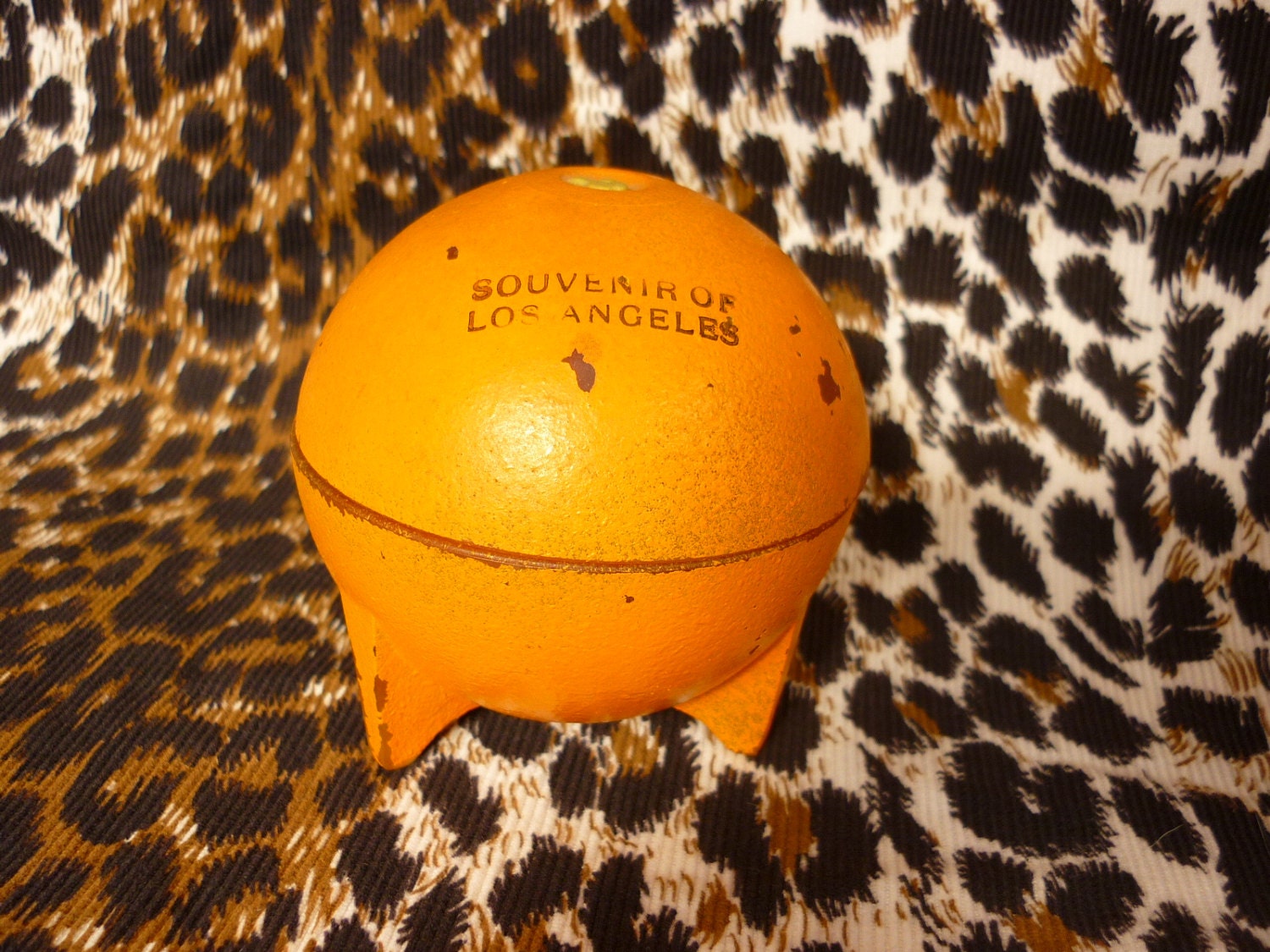 Art Deco Orange Blossom Perfume / Trinket / Dresser Jar Souvenir of Los Angeles