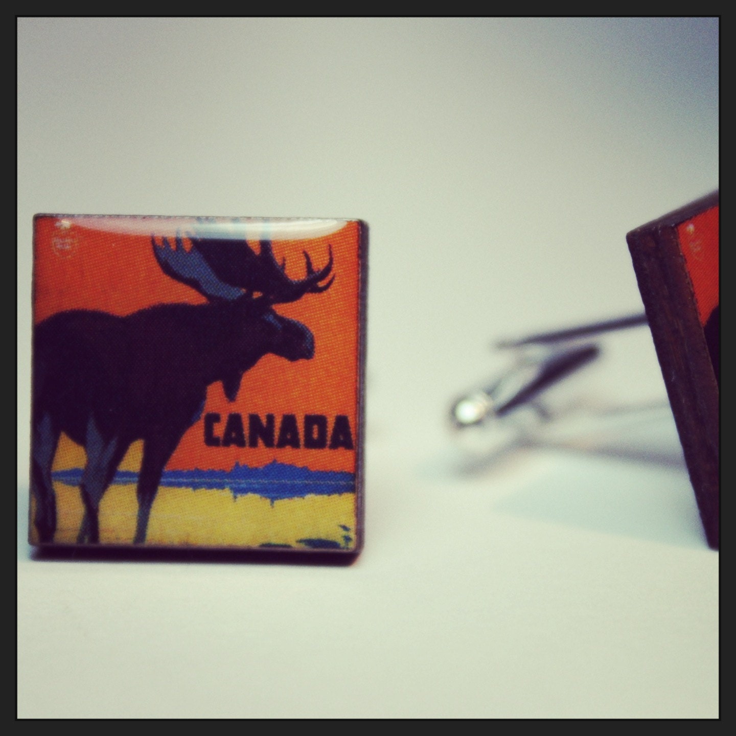 Vintage Canadian Moose Cufflinks