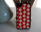 Red and Beige Polka Dot iPhone and Galaxy 3 Case