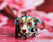 Dia de los Muertos Pit Bull Adjustable Ring