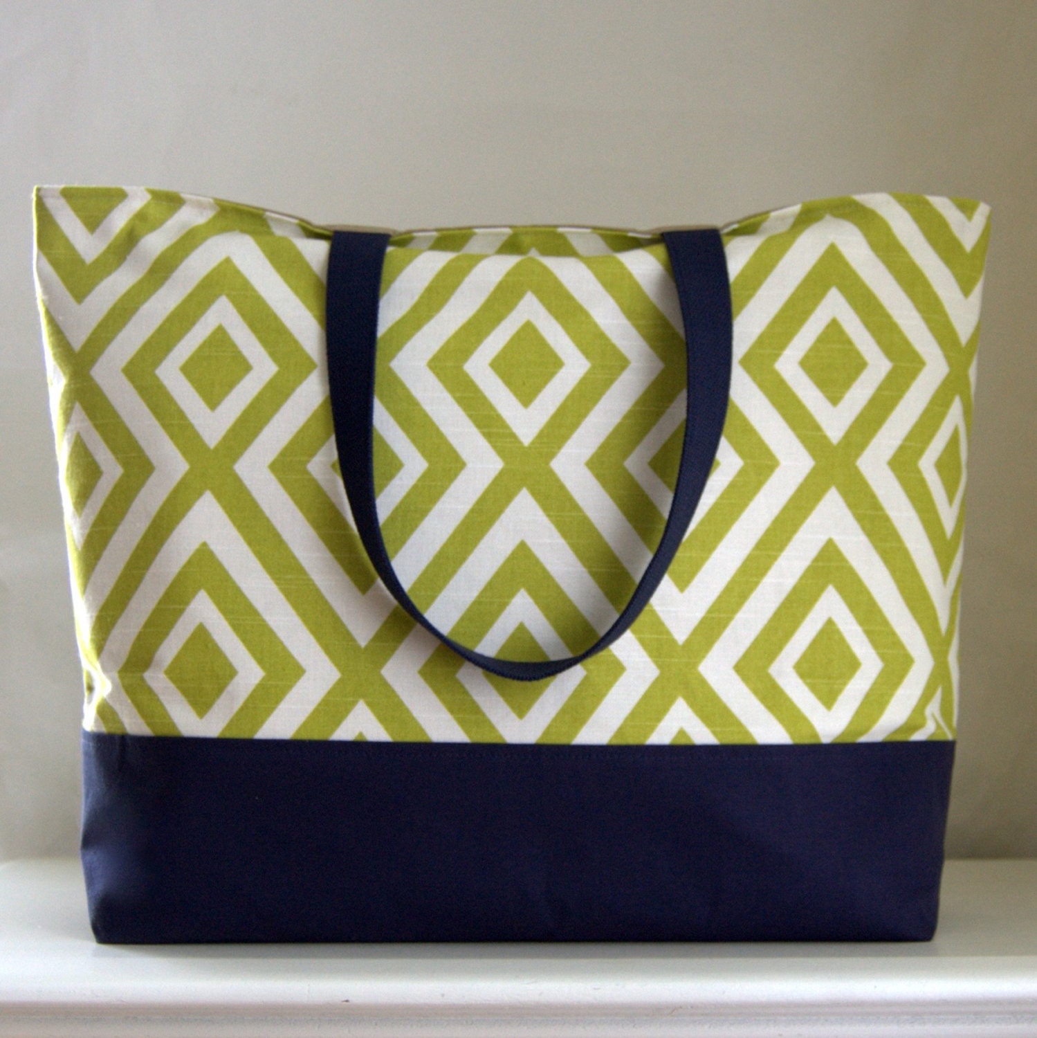 Dixon Chartreuse XL Extra Large BIG Tote Bag  / Beach Bag