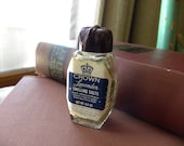 Vintage Glass Crown Lavender Smelling Salts Bottle