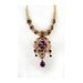 Statement Necklace Purple chandelier rhinestone medieval drop Gothic renaissance