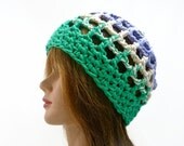 Candy Shop Beach Beanie - Crocheted in 100% Eco Friendly Cotton
