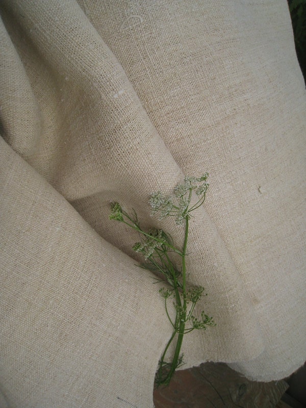 antique hemp linen roll 17.16y CREAMY FRENCH STYLE upholstery fabric cushion fabric 24.80