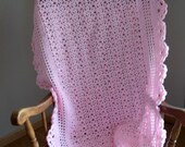 Baby Afghan in Pink FREE SHIPPING
