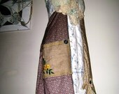 sunset at the kasbah summers horizen natural  gypsy slipdress  flowers bohemian soul lacey cream dress