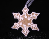 Gingerbread Snowflake Ornament Christmas: Holly Days