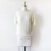 french vanilla pointelle sweater / vintage white short sleeve sweater