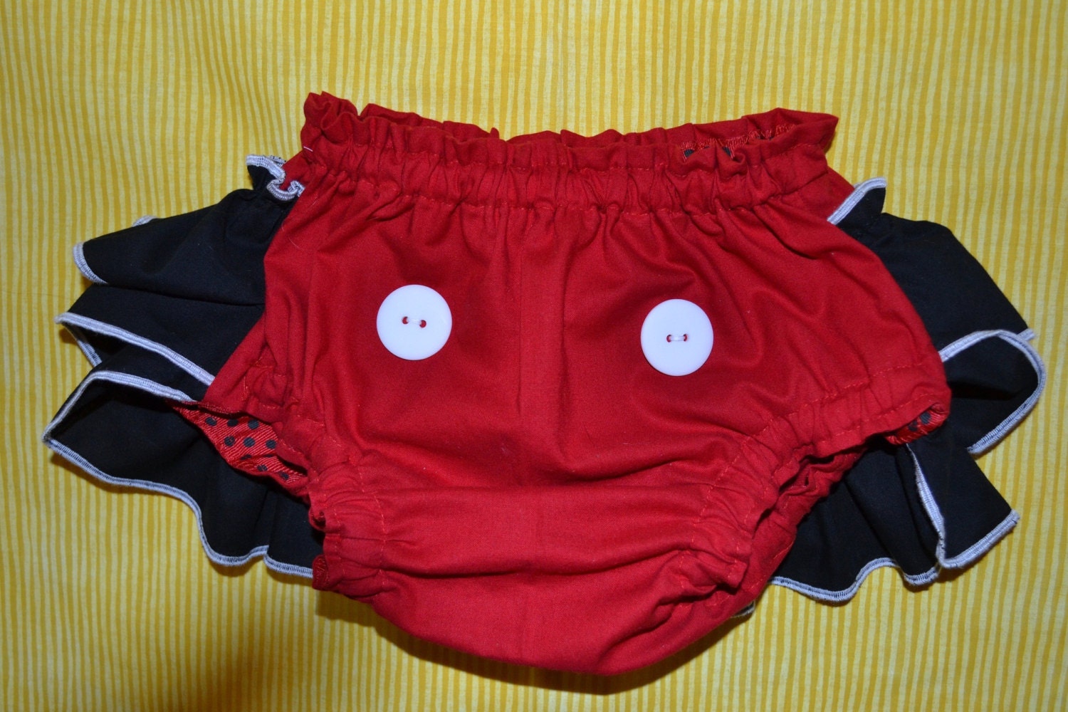 Baby Girls Clothes Bloomers Diaper Cover Triple Ruffle Mickey Mouse Bloomers