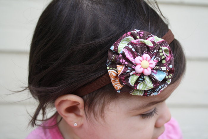 Brown Flower headband ON SALE