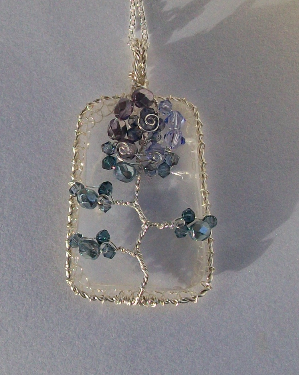 Quartz Rose Pendant