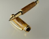 Quilted Maple Wood Rollerball Pen - Handcrafted Baron Wood Pen