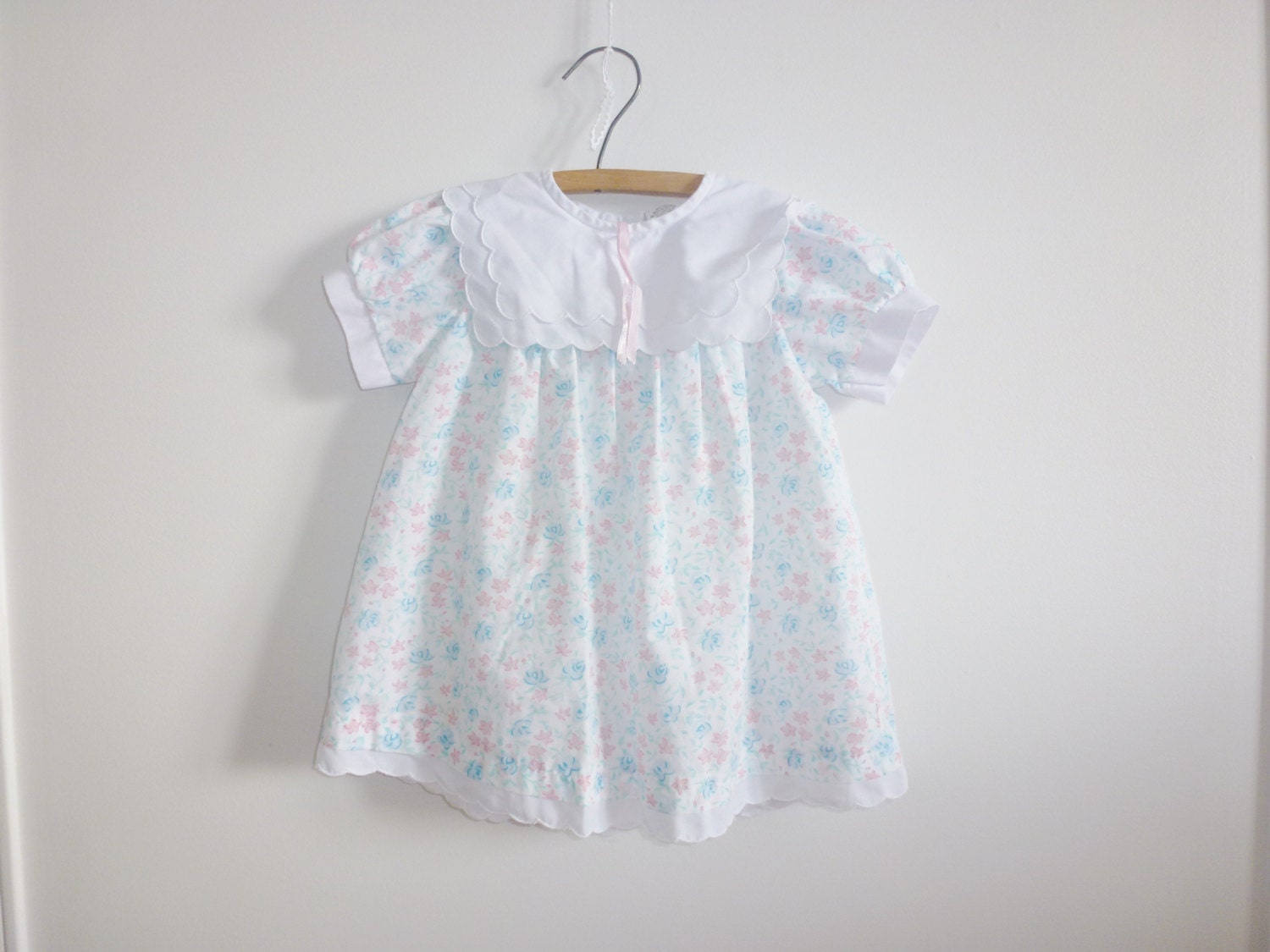 Vintage Pastel Flower Baby Dress