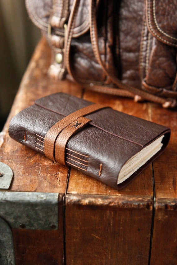 Leather Journal - The Traveler - Brown Handmade Travel Journal