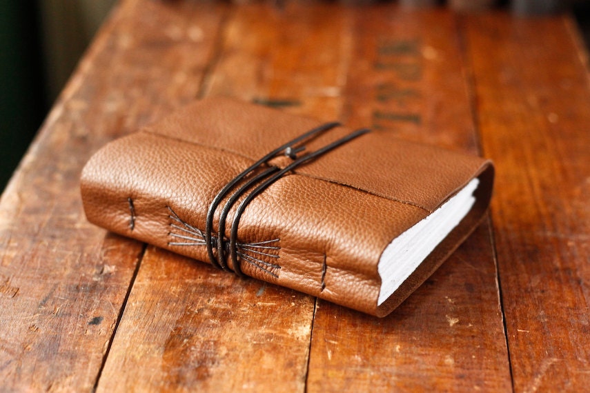 Handmade Leather Journal - Rustic Travel Journal
