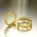 LACE Large Gold Hoop Earrings, Designer gold earrings, unique gold earrings, Fine Italian Jewelry