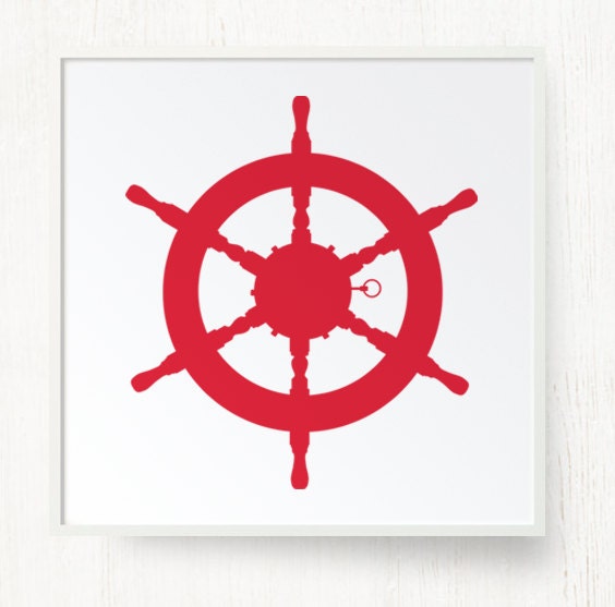 Mod Captains Wheel 12x12" Print
