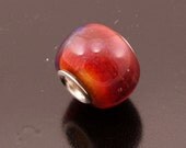 Lampwork Bead for European Charm Bracelet Purple Red Lampwork Bead Lampwork Bead by Heather Behrendt (858) BHV SRA