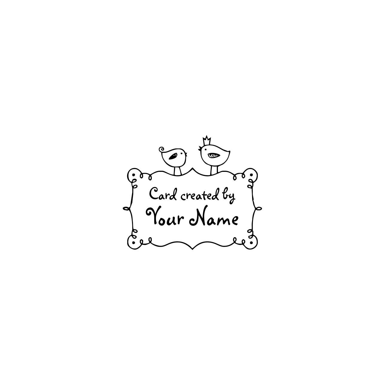 Personalized unmounted cling custom made rubber stamp C31