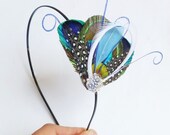 ATLANTIS MINI  Headband - Fantastical Peacock Feather Peacock Headband  - Light Blue