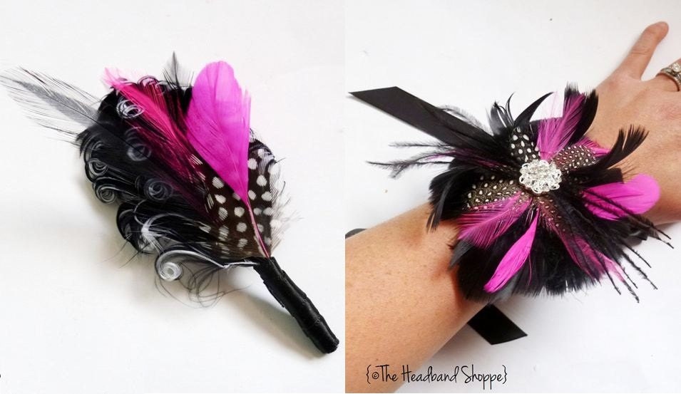 Reserved for Laurie - Custom wrist corsage and boutonniere