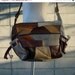 SALE Patchwork Leather Purse Vintage 1970s Patchwork Leather Multicolor Hobo Purse