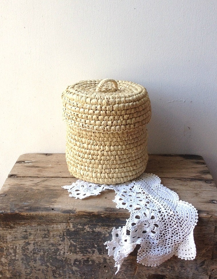 Vintage Seagrass Basket
