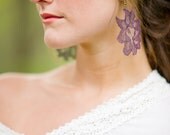 Big Bloomin' Earrings in Eggplant