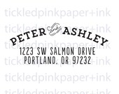 Custom formal vintage return address stamp