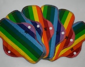 ONE 10 Inch Cotton Rainbow Normal Flow Reusable Cloth Pad by MotherMoonPads
