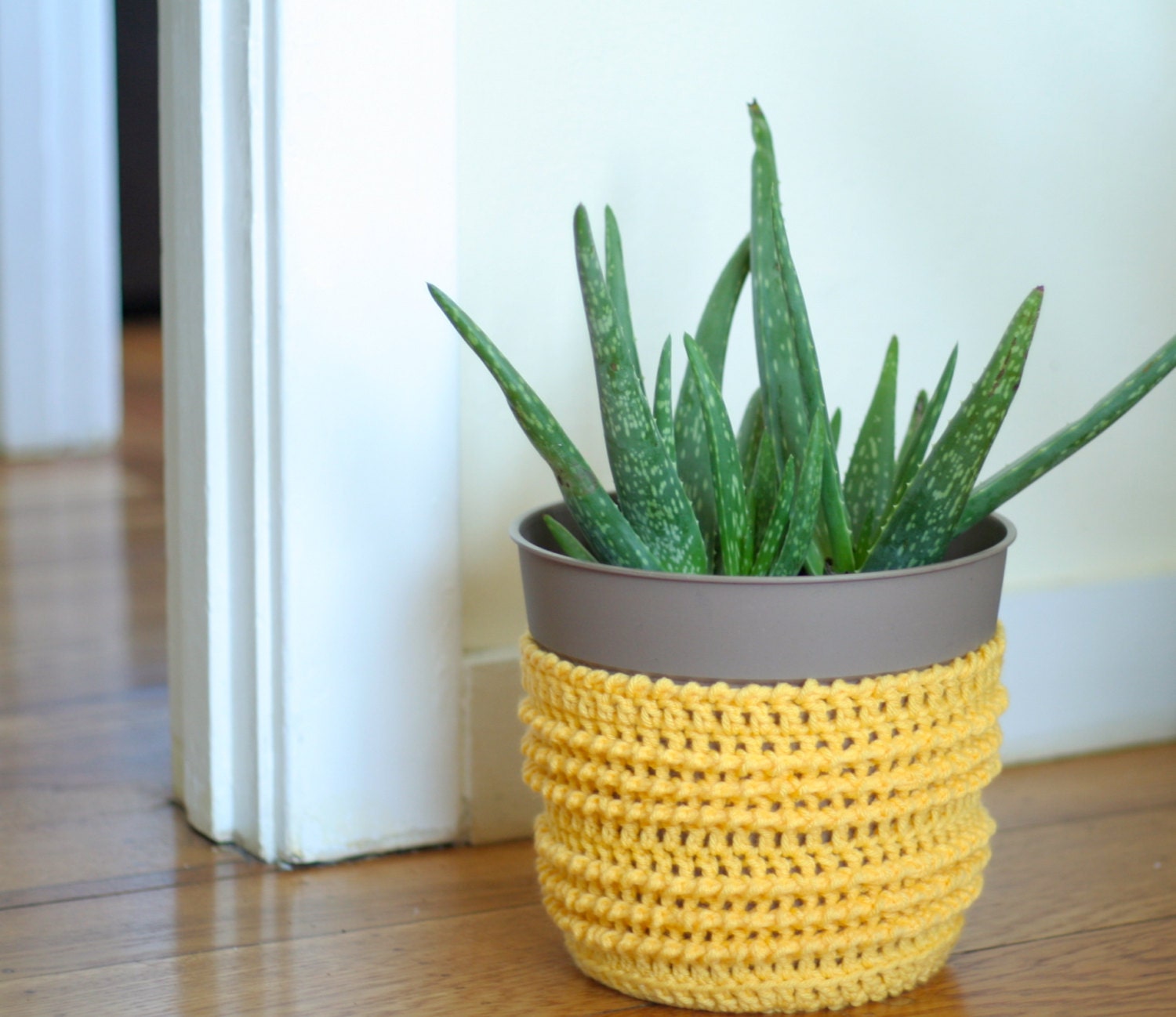 Plant Pot Cover, Home Decor, Cover, Yellow Pot Cover