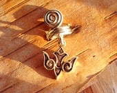 Aztec Bird Silver Dread Charm ADD to your DREADS Dreadlock Accessory Extension Accessories Dread Boho Bohemaian Hippie Bead
