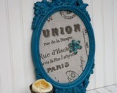 Bohemian Blue French Crested Magnet Board