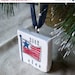 ON SALE Personalized USA Flag Ornament, including Gift Box