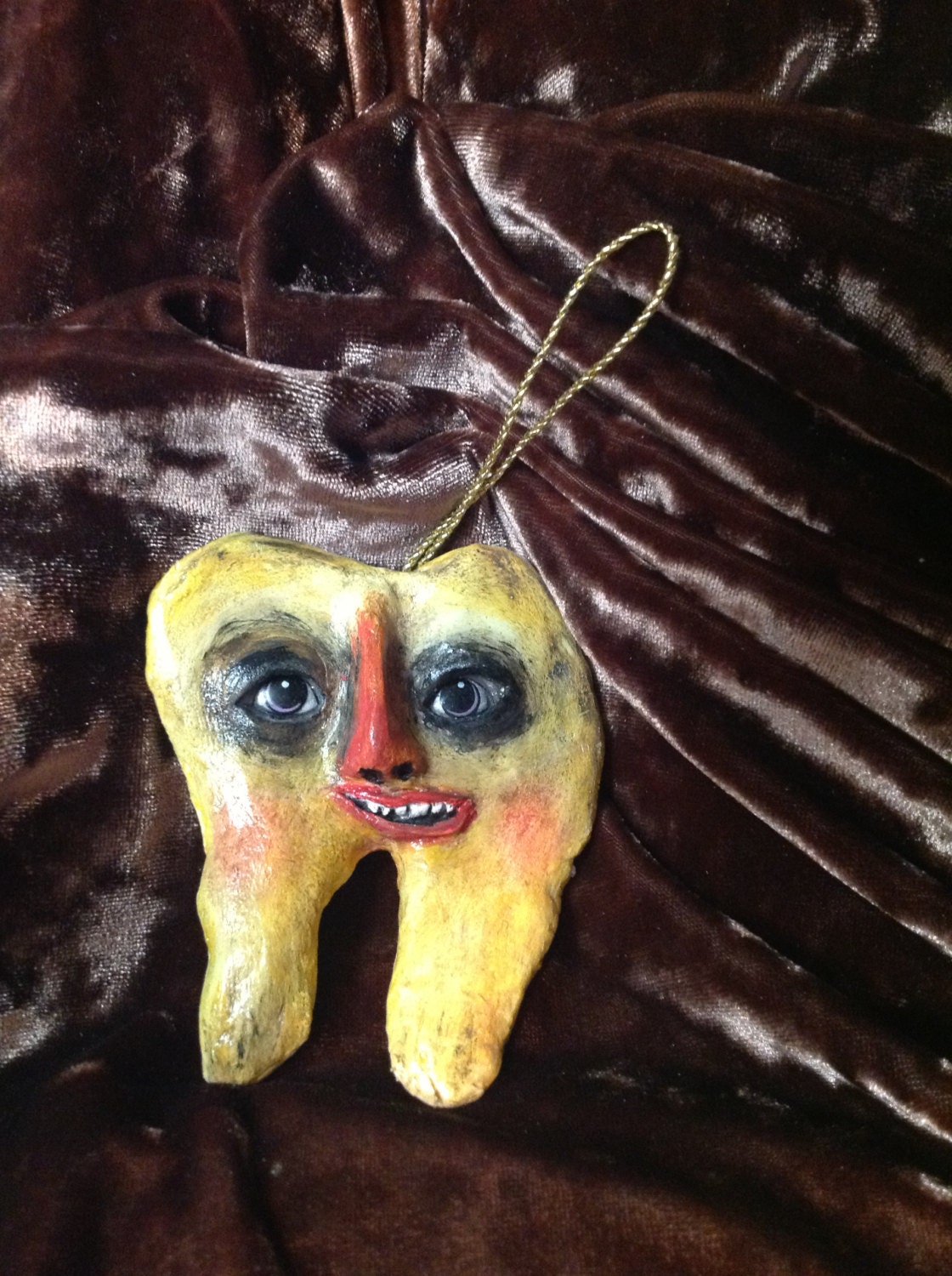 Tooth folk art sweet tooth ornament