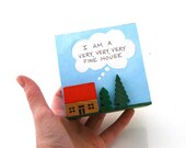 miniature wooden house that is very fine original painting