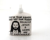 Jesus soap Dispenser in white